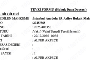 Mahkeme Başvurumuz Tamamlandı